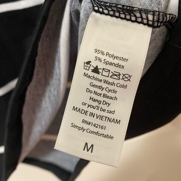 Lularoe Christy T - Black / White Stripe - Medium - Picture 5 of 6